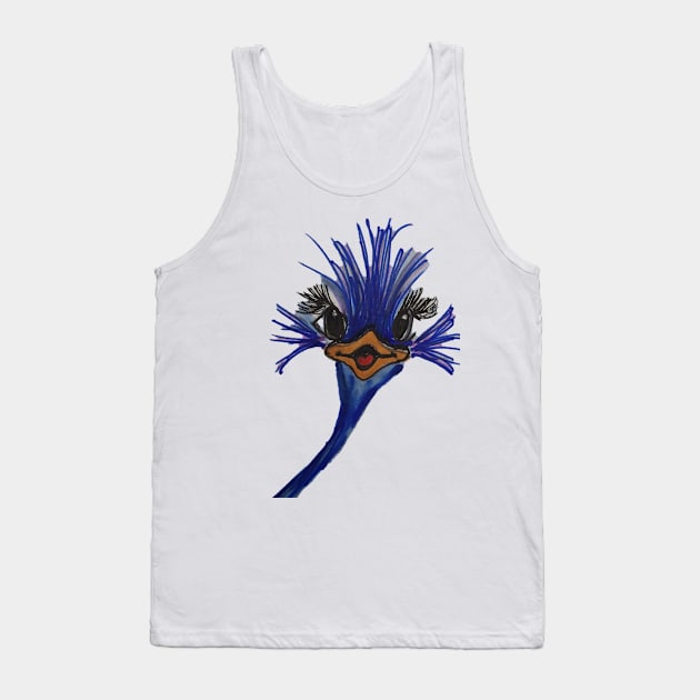 Crazy ostrich runner of the road Tank Top by Walters Mom